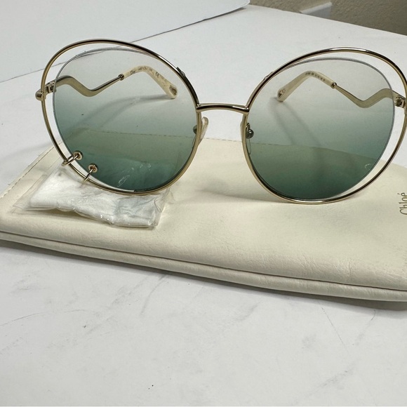 Chloé Chloe CE153S 838 Gold Petrol Blue Reverse Gradient 59mm Sunglasses 618 main image 3